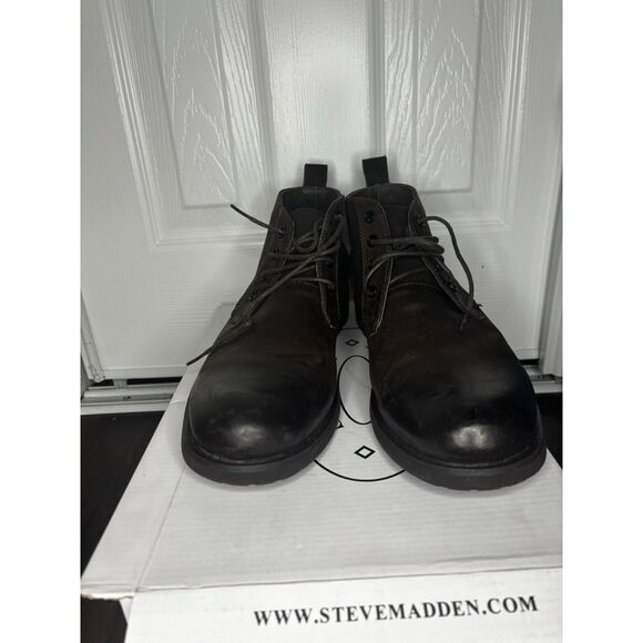 Steve Madden Men's Casual Boots BROWN - Brown Sonos Leather Boot - Men - Picture 8 of 13